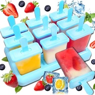 Formičky na nanuky 9 ks, domáca forma na sorbet na zmrzlinu, veľké XL tyčinky Formičky na nanuky 9 ks, domáca forma na sorbet na zmrzlinu, veľké XL tyčinky
