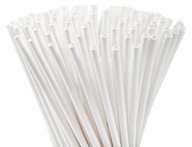 Slamky Papierové trubičky rovné 8 mm, 100ks biele
