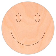 Drevená PODLOŽKA kruh Emote Smile 10cm