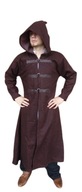 Stredoveký kabát s kapucňou hnedý LARP cosplay