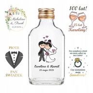 50X 100ML SKLENENÉ FĽAŠE S POTLAČOU NA SVADBU DARČEK ĎAKUJEM 50X 100ML SKLENENÉ FĽAŠE S POTLAČOU NA SVADBU DARČEK ĎAKUJEM