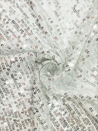 Jednoduché strieborné flitrové šaty zo sieťovaného materiálu Jednoduché strieborné flitrové šaty zo sieťovaného materiálu