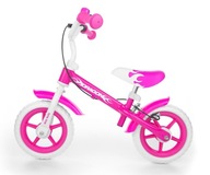 Učebný bicykel Dragon s brzdou ružovej farby