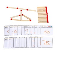 Drevené zápalky Montessori vzdelávacia hračka