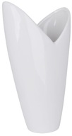 Biela keramická váza, výška 25,5 cm