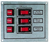 Elektrická doska jachtový panel 12V 3 spínače Elektrická doska jachtový panel 12V 3 spínače