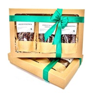 KÁVOVÝ DARČEKOVÝ SET darčekový kôš VIANOČNÝ SET Arabica káva 3x100g KÁVOVÝ DARČEKOVÝ SET darčekový kôš VIANOČNÝ SET Arabica káva 3x100g