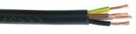Pružný čierny prúdový kábel OWY 4x2,5 lankový - 20m