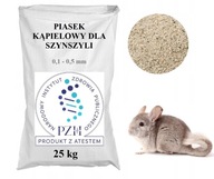 Pieskový kúpeľový prach pre činčily 0,1-0,5 mm, 25 kg, certifikát PZH Pieskový kúpeľový prach pre činčily 0,1-0,5 mm, 25 kg, certifikát PZH