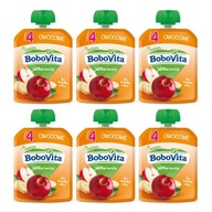 Bobovita Pena z jablka a banánu po 4 mesiacoch 6x80g Bobovita Pena z jablka a banánu po 4 mesiacoch 6x80g