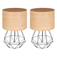 RATTAN BOHO RATAN STOLNÁ NOČNÁ LAMPA, 2 KS RATTAN BOHO RATAN STOLNÁ NOČNÁ LAMPA, 2 KS