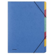Lepenková zložka A4 s gumičkou, 7 listov, modrá