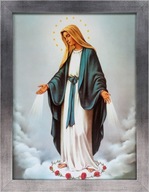 OBRAZ 45x35 STRIEBORNÝ RÁM NEPOŠKVRNENÁ MARY OBRAZ 45x35 STRIEBORNÝ RÁM NEPOŠKVRNENÁ MARY