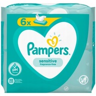 Pampers Sensitive vlhčené obrúsky 6 x 52 ks.