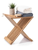 ECO skladacia bambusová taburetka do kuchyne a kúpeľne