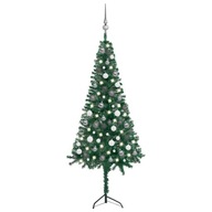 Umelý rohový vianočný stromček s LED a čačky, zelený