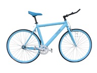 Pevný bicykel mestský bicykel s pevným prevodom modrý 25