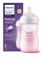 Ružová fľaša Avent Natural Response 260 ml Ružová fľaša Avent Natural Response 260 ml
