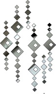 3D samolepky na zrkadlo na stenu s diamantovými štvorcami