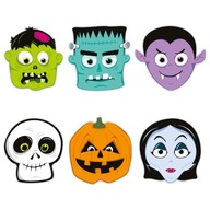Halloweenske papierové masky, Monsters Zombies 6 ks.