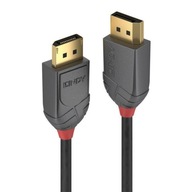 Kábel DisplayPort 1.2, LINDY Anthra Line 4K UHD M/M, čierny, 3m