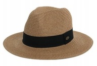 HNEDÝ SLAMENÝ KLOBÚK FEDORA HNEDÝ SLAMENÝ KLOBÚK FEDORA