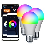 Smart Home E27 WiFi LED žiarovka TUYA 9,5W RGB 3 ks Smart Home E27 WiFi LED žiarovka TUYA 9,5W RGB 3 ks