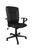 Otočná kancelárska stolička SUND, eko koža. čierna