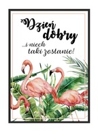 OBRAZOVÝ PLAGÁT V RÁME 43x33 cm Plameniaky P706 OBRAZOVÝ PLAGÁT V RÁME 43x33 cm Plameniaky P706