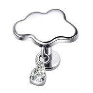 CLOUD LABRET NÁUŠNICE STRIEBORNÉ UŠKO HELIX ZIRCONIA TITANIUM 1,2/6 CLOUD LABRET NÁUŠNICE STRIEBORNÉ UŠKO HELIX ZIRCONIA TITANIUM 1,2/6