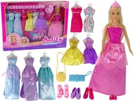 Veľká súprava pre bábiky so šatníkovými šatami, odevnými doplnkami