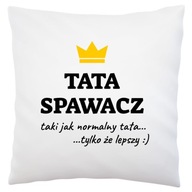 Zvárač, darček pre zvárača, Biely vankúšik Zvárač, darček pre zvárača, Biely vankúšik