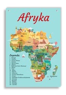 Náučná tabuľová mapa Afriky, krajín Afriky A3 Náučná tabuľová mapa Afriky, krajín Afriky A3