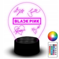 Soška LED nočnej lampy RGB 3D gravírovanie Music Band Black Pink Music