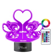 Stitch 3D LED nočnej lampy a gravírovanie darčekov Angela Stitch 3D LED nočnej lampy a gravírovanie darčekov Angela