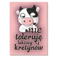 Plech Nápis do kuchyne jedáleň Neznášam laktózu a debilov Plech Nápis do kuchyne jedáleň Neznášam laktózu a debilov