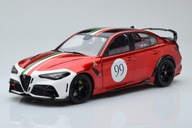 Alfa Romeo Giulia GTAM n 99 Mugello 1969 Red Solido 1/18