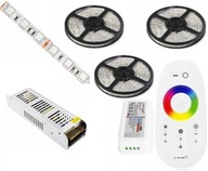 SET 15m RGB 5050 LED PÁS DOTYKOVÝ DIAĽKOVÝ NAPÁJANIE SET 15m RGB 5050 LED PÁS DOTYKOVÝ DIAĽKOVÝ NAPÁJANIE