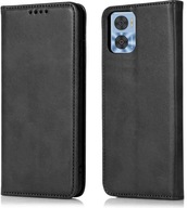 KOŽENÉ puzdro pre Motorola Moto E22 E22i + 9H SKLO
