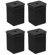 4x ČIERNA NÁBYTKOVÁ NOHA NASTAVITEĽNÁ NOHA SKRIŇKY V-60´6cm