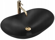 Keramické umývadlo na dosku ROYAL BLACK MATT - REA Keramické umývadlo na dosku ROYAL BLACK MATT - REA