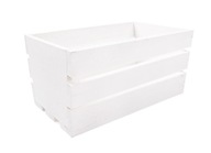 BIELA DREVENÁ KRABIČKA NA KVETY A BYLINKY 30 cm BIELA DREVENÁ KRABIČKA NA KVETY A BYLINKY 30 cm