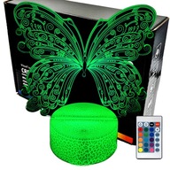 Nočná lampa Butterfly 3D LED LAMPA Nočná lampa Butterfly 3D LED LAMPA