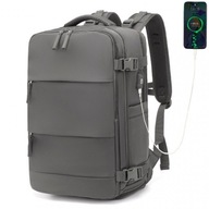 Batoh do lietadla 40x20x25 Cestovná batožina Ryanair s USB 25L šedý Ikaros Batoh do lietadla 40x20x25 Cestovná batožina Ryanair s USB 25L šedý Ikaros