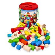 Detské hračky Farebné bloky 100 ks + triedič