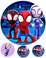 SPIDEY AND BUDDY Cake Wafer Circle Characters A4 cukrová potlač SPIDEY AND BUDDY Cake Wafer Circle Characters A4 cukrová potlač