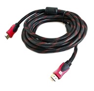 Kábel HDMI v1.4, odolný, opletený + pozlátené zástrčky, 10 metrov Kábel HDMI v1.4, odolný, opletený + pozlátené zástrčky, 10 metrov