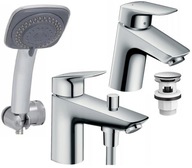 HANSGROHE stojatá / vaňová batéria + umývadlová batéria