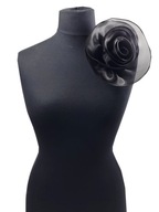 Aplikácia kvetov Rose 3D stredne čierna Aplikácia kvetov Rose 3D stredne čierna