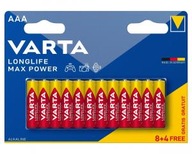 Batéria 12x LR03 Varta Longlife Max Power 1,5V AAA Batéria 12x LR03 Varta Longlife Max Power 1,5V AAA